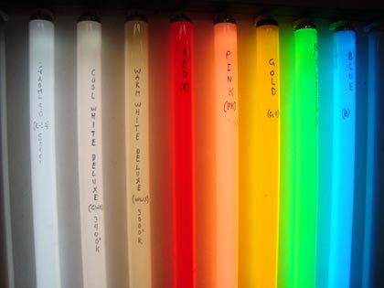 fluorescent light tube colors